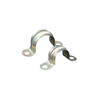 Collier de serrage en acier au carbone galvanisé couleur, forme C, à deux trous, support de tuyau en U, attache de fixation pour tube