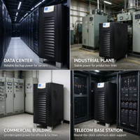 Alimentation sans interruption (ASI) industrielle en ligne à entrée triphasée et sortie monophasée 10KVA 15KVA 20KVA 25KVA 30KVA 40KVA