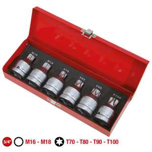 KS TOOLS-515,0010 Juego de brocas de impacto de 3/4 ''XZN + Torx, a prueba de manipulaciones (6 uds)-EAN 4042146242575 TOMAS DE IMPACTO Y ACCESORIOS - Product Image 2