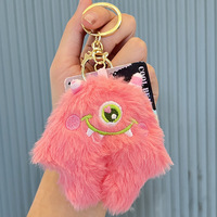 Nouvelle mode : Porte-clés pendentif en peluche monstre à un œil, léger, mignon, style dessin animé, pour sac à main, cadeau