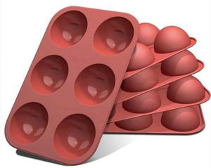 6 Holes <b>Silicone</b> Chocolate Mold Half Ball Sphere Cake Mold for Chocolate Cake Easter Decorations <b>Baking</b> Tools - Product Image 2