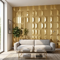 Panel de Pared 3D de PVC con Patrón Moderno Geométrico, Impermeable y Resistente al Fuego, Fácil de Instalar, para Escaleras Comerciales, Gimnasios y Exteriores