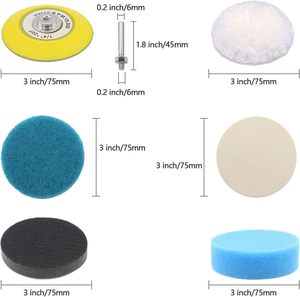 41PCS 3Inch Car Headlights Polishing Kit DIY Sandpaper Polishing <strong>Pads</strong> <strong>Mixed</strong> Kit Auto Headlight Restoration Set for Car Cleaning - Product Image 4