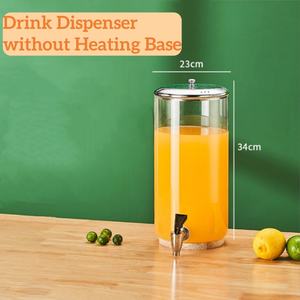 7L + 7L refrigerou o distribuidor de vidro da bebida do distribuidor quente comercial do leite do tanque do dobro do distribuidor do suco de fruto - Product Image 5