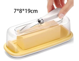 Wholesale Plastic Butter <b>Box</b> with Lid and Knife ABS Cheese Cutter Fresh-keeping <b>Storage</b> - Product Image 2