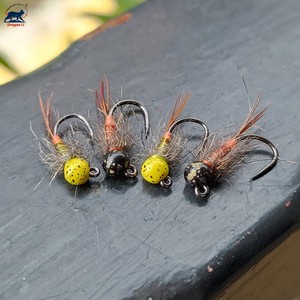 OEM Combo de 5 piezas de <span class=keywords><strong>Ninfas</strong></span> sin púas con cabeza de tungsteno de hundimiento rápido para agua dulce, para trucha y lubina 14 #   16 #   18 # - Product Image 6