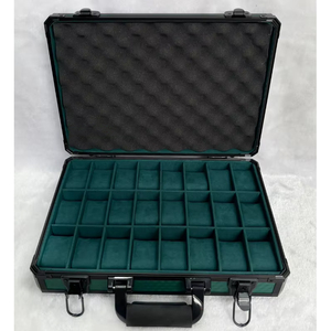 Luxury Black Rectangle Watch <b>Box</b> With Snap Closure Faux Suede Interior <b>Lockable</b> Leatherette Case - Product Image 6