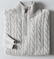 Maglioni Personalizzati da Donna 100% Cotone con Mezza Zip, Pullover Lavorato a Maglia per Ufficio e Abbigliamento Casual Invernale, Produttore Personalizzato