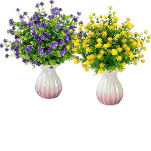 ช่อดอกไม้ประดิษฐ์จากพลาสติก 50 ชิ้น ชุดตกแต่งบ้านและสวนกลางแจ้ง - Product Image 5