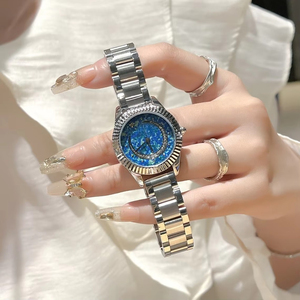 Reloj de Pulsera de Acero Inoxidable de Lujo para Mujer con Esfera Azul Cielo Estrellado, Ancho de Correa de 20 mm, para Estudiantes y Damas - Product Image 3