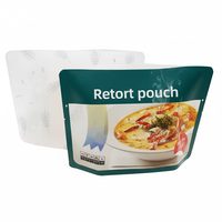 Pochette à cornue en aluminium nylon 121c RCPP haute température imprimée sur mesure pour l'emballage de repas et de soupes prêts à manger