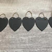 Personnalisé Gravé Grand Coeur Suspendu Ardoise Avis et Menu Conseil