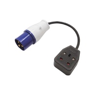 Adaptateur de prise ZNPON 16A vers prise britannique 13A pour le camping, les caravanes, les générateurs et les alimentations électriques