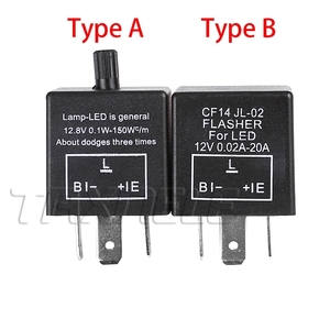 CF14 12V 3-Pin LED ปรับได้รถกะพริบแฟลชรีเลย์สำหรับไฟเลี้ยว40A รีเลย์ - Product Image 2