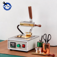 Machine de marquage à chaud manuelle de bureau SGW pour le cuir, machine de gaufrage à chaud pour cartes en cuir faites à la main, marquage à chaud de logos