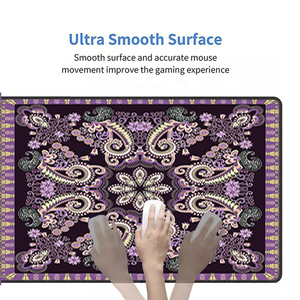 Ba Tư Thảm Chuột Pad Thảm <span class=keywords><strong>Mousepad</strong></span> Với Stithched Cạnh Màu Tím Hoa Mát Bàn Phím Bàn Mat Cho Chơi Game Không Trượt Cao Su Cơ Sở - Product Image 6