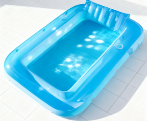 Cuscino Galleggiante Gonfiabile in PVC Resistente, <span class=keywords><strong>Letto</strong></span> d'<span class=keywords><strong>Acqua</strong></span> Singolo o Doppio Spesso con Portabicchieri per Relax in Piscina - Product Image 3