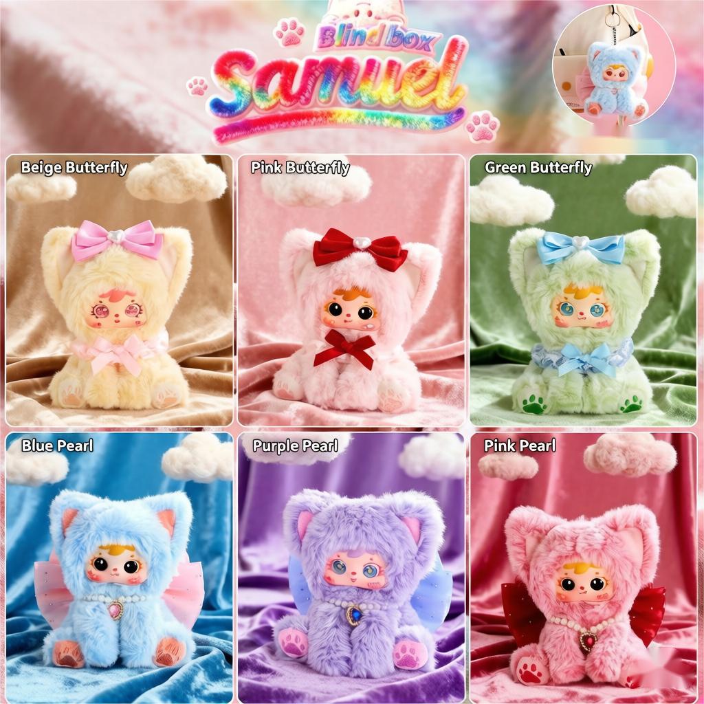 Scatola Arcobaleno di Velluto Meow - Confezione da 6