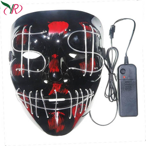 Máscara de Ojos con Luz Fría LED, Diseño de Dólar Estadounidense, Creativa para Bodas y Fiestas, Máscara de Fantasma con Boca Abierta, Máscara Luminosa para Halloween <span class=keywords><strong>2021</strong></span> - Product Image 4
