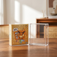 Boîte de présentation magnétique en acrylique personnalisable pour boîte cadeau anime jaune, logo personnalisé, étanche, anti-poussière, protection UV, aimant N52