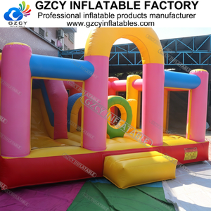 Château gonflable commercial personnalisé avec toboggan aquatique, couleurs classiques, en PVC, facile à installer, à vendre - Product Image 6