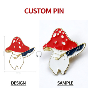 Custom Knife Guitar Strawberry Strawberry Mushroom Enamel <b>Pin</b> Alloy Metal Brooch Cute Nature <b>Backpack</b> Hat Decor Student Gift - Product Image 2