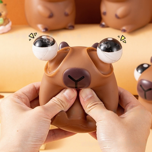 Juguetes Sensoriales de Capibara, Divertidos y Novedosos, para Aliviar el Estrés y la Ansiedad, Juguete de Peluche con Ojos Saltarines, Regalo para Niños - Product Image 2