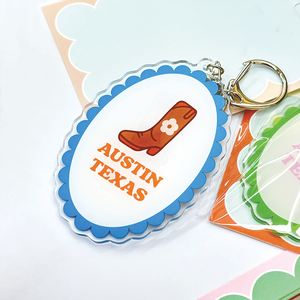 Portachiavi in Acrilico Personalizzato con Foto Incisa al Laser 3D Regalo Promozionale Aziendale - Product Image 1