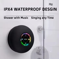 Speaker Mini Sucker Portabel Tahan Air Nirkabel Hands-free untuk Kamar Mandi Speaker BT Portabel