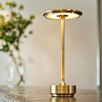 Lampe de table LED sans fil rechargeable à intensité variable tactile, portable, pour bars et restaurants, lampes de bureau modernes de luxe