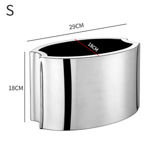 مزهرية زهور فاخرة بتصميم خفيف مخصص بمرآة فضية، مزهرية راقية من الفولاذ المقاوم للصدأ 304، قطعة زينة للديكور الفندقي وهدايا الزفاف - Product Image 6