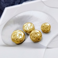 Boutons décoratifs ronds de style lettre M Fermeture à glissière et boucle en métal pour veste de costume et pull Fabriqué en alliage de zinc Techniques de placage