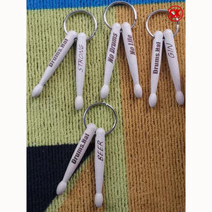 La aduana de logotipo de la marca <span class=keywords><strong>Mini</strong></span> palo de tambor llavero de madera los niños pata anillo para regalo - Product Image 5