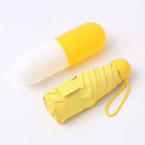 Factory Wholesale Custom Logo Portable 6 Folding Sun <b>UV</b> Protection Umbrella Mini Travel Compact Capsule Umbrellas for Activities - Product Image 3