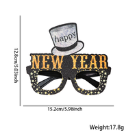 Lunettes de fête en plastique pour le Nouvel An 2027, motif ballon de champagne, sans verres, accessoires amusants pour le compte à rebours du Nouvel An