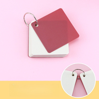 Mini carnet de notes de poche vierge avec porte-clés, index et blocs-notes, avec anneau métallique et couverture en PP, pour l'étude et le bureau