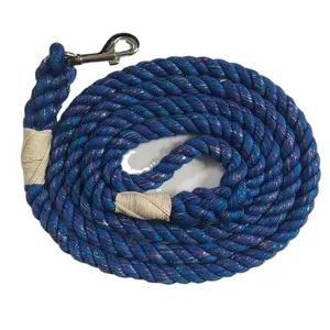 Correa para Perro de Cuerda de Algodón Ultra Suave con Brillo Azul de Moda - Product Image 1