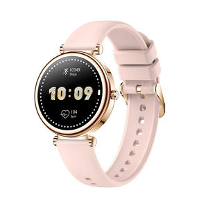 <span class=keywords><strong>Montre</strong></span> <span class=keywords><strong>connectée</strong></span> tendance pour <span class=keywords><strong>femme</strong></span>, <span class=keywords><strong>petit</strong></span> écran, acier doré, appels Bluetooth, moniteur d'oxygène sanguin, suivi d'activité, bracelet en silicone - Product Image 1