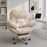 Vente en gros de chaises de bureau inclinables en tissu multicolore, chaises d'ordinateur réglables en hauteur, chaises de jeu blanches, roses et grises