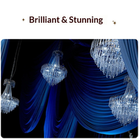 Lustre en cristal luxueux à pampilles, luminaire moderne pour la décoration d'événements de mariage