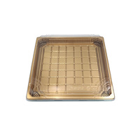 Plateau à sushi carré en plastique jetable JY-81212 avec couvercle transparent, boîte à sushi en plastique, conteneur d'emballage alimentaire en plastique