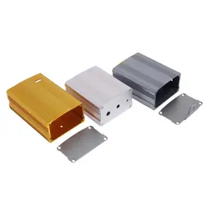 Metal Amplifier Case Project Box Manufacturers Customization Anodizing Aluminum Extruded Terminal Box Electrical Enclosure