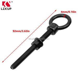 Écrous à œil filetés M6 robustes avec rondelles et écrous, noirs, en acier inoxydable 304, pour levage - Product Image 3