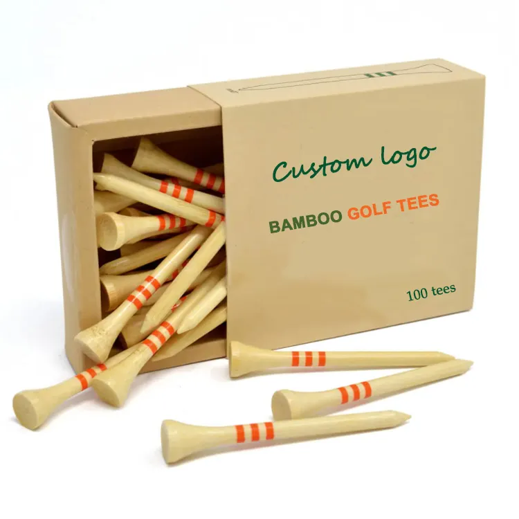 OEM Fabricant chinois Tees de golf en bambou Boîte en papier tiroir Boîte en papier Tees de golf en bois de bambou emballage