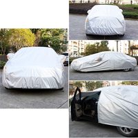 6 couches bâche de voiture étanche pour Automobiles couverture complète pluie soleil Protection UV avec fermeture éclair coton ajustement universel pour berline