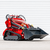 Mini-chargeuse compacte à deux cylindres, moteur homologué CE EPA, avec godet hydraulique pour travaux de jardinage, d'agriculture et d'aménagement paysager