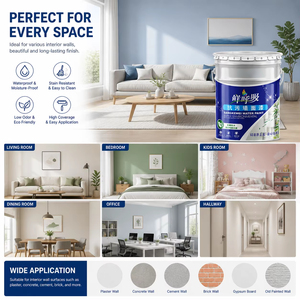 สีทาผนังภายในอาคาร กลิ่นน้อย ป้องกันคราบ กันน้ำ ทนด่าง สีลาเท็กซ์ สำหรับการปรับปรุงบ้านและงานก่อสร้าง - Product Image 6