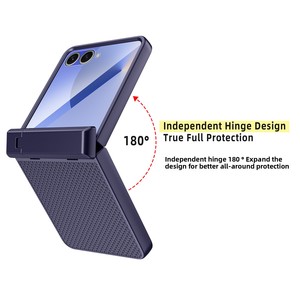 Huanmin Factory Compatible with Samsung ZFlip 30% off Folding Phone Case with <b>Stand</b> and Mid-Frame Protection <b>PC</b> Hard Case - Product Image 4