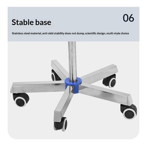 Stand Infus Medis IV Stand Penyangga Cairan Intravena yang Dapat Disesuaikan, Portabel, Nyaman, dan Tahan Lama - Product Image 6