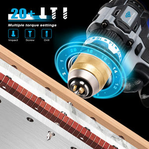 RONGPENG RL70 Taladro Percutor Inalámbrico Eléctrico de Grado Industrial de 20V, Herramientas Eléctricas a Batería, Taladro Percutor de Impacto de 2 Velocidades - Product Image 3